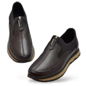 TAB5501 Tam Ortopedik Taban %100 Hakiki Deri Bağcıksız Erkek Ayakkabı Kauçuk Kaymaz Taban thumbnail 9