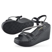 8626 Ortopedik Dolgu Taban Kadın Sandalet Günlük Düğünlük Nişan Kına Aykakabısı - 4