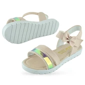 610S Ortopedik Taban Kız Çocuk Sandalet Terlik Düğün Abiye Gündelik Varkan - 11