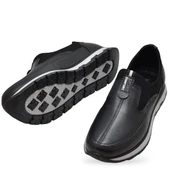 TAB5501 Tam Ortopedik Taban %100 Hakiki Deri Bağcıksız Erkek Ayakkabı Kauçuk Kaymaz Taban thumbnail 3