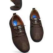 066 Tam Ortopedik Taban Hakiki Deri Nubuk Erkek Ayakkabı Günlük Erkek Ayakkabı Topuk Jelli thumbnail 5