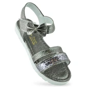 610S Ortopedik Taban Kız Çocuk Sandalet Terlik Düğün Abiye Gündelik Varkan - 1