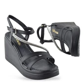 8626 Ortopedik Dolgu Taban Kadın Sandalet Günlük Düğünlük Nişan Kına Aykakabısı - 3