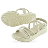 654 Ortopedik Taban Günlük Kadın Sandalet Hafif Sandalet Sahil Havuz - 4