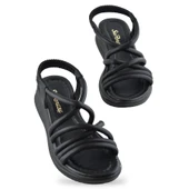 654 Ortopedik Taban Günlük Kadın Sandalet Hafif Sandalet Sahil Havuz - 6