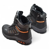 1823 Ortopedik Taban Trekking Outdoor Fermuarlı Erkek Bot İçi Kürklü - 9