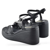 8626 Ortopedik Dolgu Taban Kadın Sandalet Günlük Düğünlük Nişan Kına Aykakabısı - 5