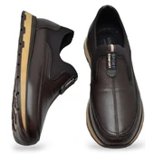 TAB5501 Tam Ortopedik Taban %100 Hakiki Deri Bağcıksız Erkek Ayakkabı Kauçuk Kaymaz Taban thumbnail 7