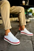 CH979 Santoni GBT Spor Erkek Ayakkabı BEYAZ/KIRMIZI - 3