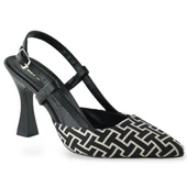 1085 Arkası Açık Kadın Topuklu Ayakkabı 9 cm Abiye Düğün Nişan Kına Gecesi - 5