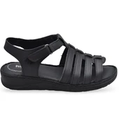 8148 TAM ORTOPEDİK Hakiki Deri Kadın Sandalet Deri Sandalet İvazn - 4