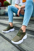 CH089 CBT Low Top Lace Up Erkek Ayakkabı HAKI - 4