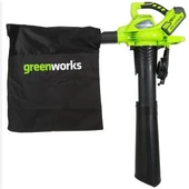GREENWORKS  24227 40V AKÜLÜ ÜFLEME TOPLAMA MAKİNASI (AKÜ VE ŞARJ CIHAZI HARİÇ) - 1