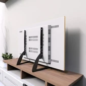 Monozone 32-75 inç Sabit Ekran Masaüstü Tv Standı Yükseltilmiş TV Tabanı Masaüstü Kaldırma LCD Monitör Standı - 1