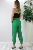 Krinkıl Paça Pensli Pantolon Yeşil - 130.265 - 4
