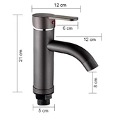 POLYFIT ANTRASİT GRİ MİX LAVABO BATARYASI F2 MODEL 21 CM - 3