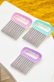 MyBru Paslanmaz Çelik Chips Chopper Patates Sebze ve Meyve Dilimleyici Şekillendirici (Karışık Renk) - 1
