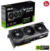 ASUS GEFORCE RTX 4070 TUF-RTX4070-O12G-GAMING 12GB GDDR6X 192bit 2580MHz OC OC HDMI 3xDP RGB DLSS3 EKRAN KARTI - 1