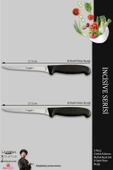 LAZBİSA İncisive Serisi Mutfak Fileto Bıçağı Steak Bıçak Et Balık Tavuk Fileto Bıçağı 2 Li Set ( Mft-256 ) thumbnail 2