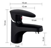 POLYFIT SİYAH MİX LAVABO BATARYASI MİNİ 12 CM - 4