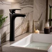 POLYFIT SİYAH MİX LAVABO BATARYASI ÇANAK 29 CM - 1