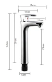 POLYFIT KROM MİX LAVABO BATARYASI ÇANAK 29 CM - 5