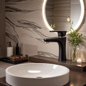 POLYFIT SİYAH MİX LAVABO BATARYASI YÜKSEK 18 CM - 2