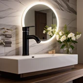 POLYFIT SİYAH MİX LAVABO BATARYASI F2 MODEL 21 CM - 1