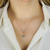 Özel Tasarımlı Arım Balım Peteğim Gümüş Kolye ROSE thumbnail 2