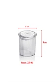 6'lı Barok Yuvarlak Baharat Kavanoz Seti & Saklama Kabı & Erzak Kabı (6*250 ML) - 5