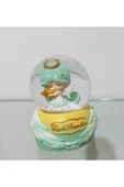 Işıklı Küçük Kar Küresi Yeşil Melek 9 cm - 1