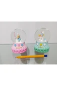Müzikli Ve Işıklı Kar Küresi 12cm 3876 Pembe - 1