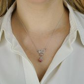 Özel Tasarımlı Arım Balım Beteğim Gümüş Kolye thumbnail 2