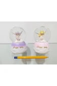 Müzikli Ve Işıklı Kar Küresi 12cm 3500 Pembe - 1