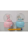 Müzikli Ve Işıklı Kar Küresi 16cm 3175 Pembe - 1