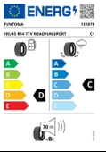 Funtoma 195/45 R14 TL 77V ROADFUN SPORT Yaz Lastiği (Üretim Tarihi:2025) - 2