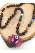 Tasarım 54 lü Venge Ağacı Çakra Mala Kolye thumbnail 5