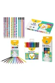 Boya Seti 12 Li Kuru - Sulu - Pastel- Keçeli Boya - Kurşun Kalem Set - 1