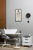 Creo Mobili Yükseklik ve Eğim Ayarlı, Çekmeceli, Sirius Basic Çalışma Masası 120x75 cm, Ekru/Gri - 5