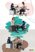 Creo Mobili Yükseklik ve Eğim Ayarlı, Vega Advanced Bilgisayar ve Çalışma Masası Takımı Beyaz/Gri - 7