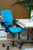 Creo Mobili Yükseklik ve Sırt Ayarlı Vega Çalışma Sandalyesi, Ofis ve Bilgisayar Koltuğu Mavi/Mavi - 2