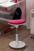 Creo Mobili Yükseklik Ayarlı Ofis Taburesi, Kaymaz Tabanlı Döner Mekanizmalı Bar Taburesi, Fuşya - 2