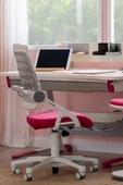 Creo Mobili Yükseklik ve Eğim Ayarlı, Sirius Premium Bilgisayar ve Çalışma Masası Takımı Beyaz/Fuşya thumbnail 5