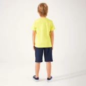 U.S. Polo Assn. 1354 Erkek Çocuk Live Naturals Limon Bermuda Takımı thumbnail 5