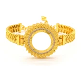 Çeyrek Altın Çerçeve Bileklik Çelik Altın Kaplama Arpa Model-BLZ-639 thumbnail 1