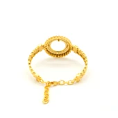 Çeyrek Altın Çerçeve Bileklik Çelik Altın Kaplama İşlemeli Model BLZ-638 thumbnail 4