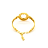 Çeyrek Altın Çerçeve Bileklik Çelik Altın Kaplama Arpa Model-BLZ-639 thumbnail 5