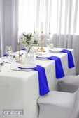 4’lü %100 Pamuk Kumaş Peçete Mavi 50x50 Cm Mutfak Bezi Sofra Sunum Servis Peçetesi - 3