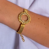 Çeyrek Altın Çerçeve Bileklik Çelik Altın Kaplama Trabzon Model-BLZ-636 thumbnail 2