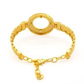 Çeyrek Altın Çerçeve Bileklik Çelik Altın Kaplama BLZ-632 thumbnail 5